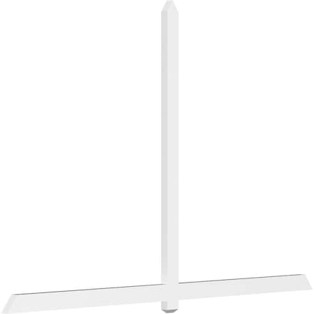 Ekena Millwork Eugene Architectural Grade PVC Gable Bracket, 108"W x 72"H x 2"D x 4"F, 16/12 Pitch GBP108X72X0204EUG00
